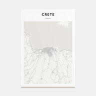 Crete Map Portrait Poster