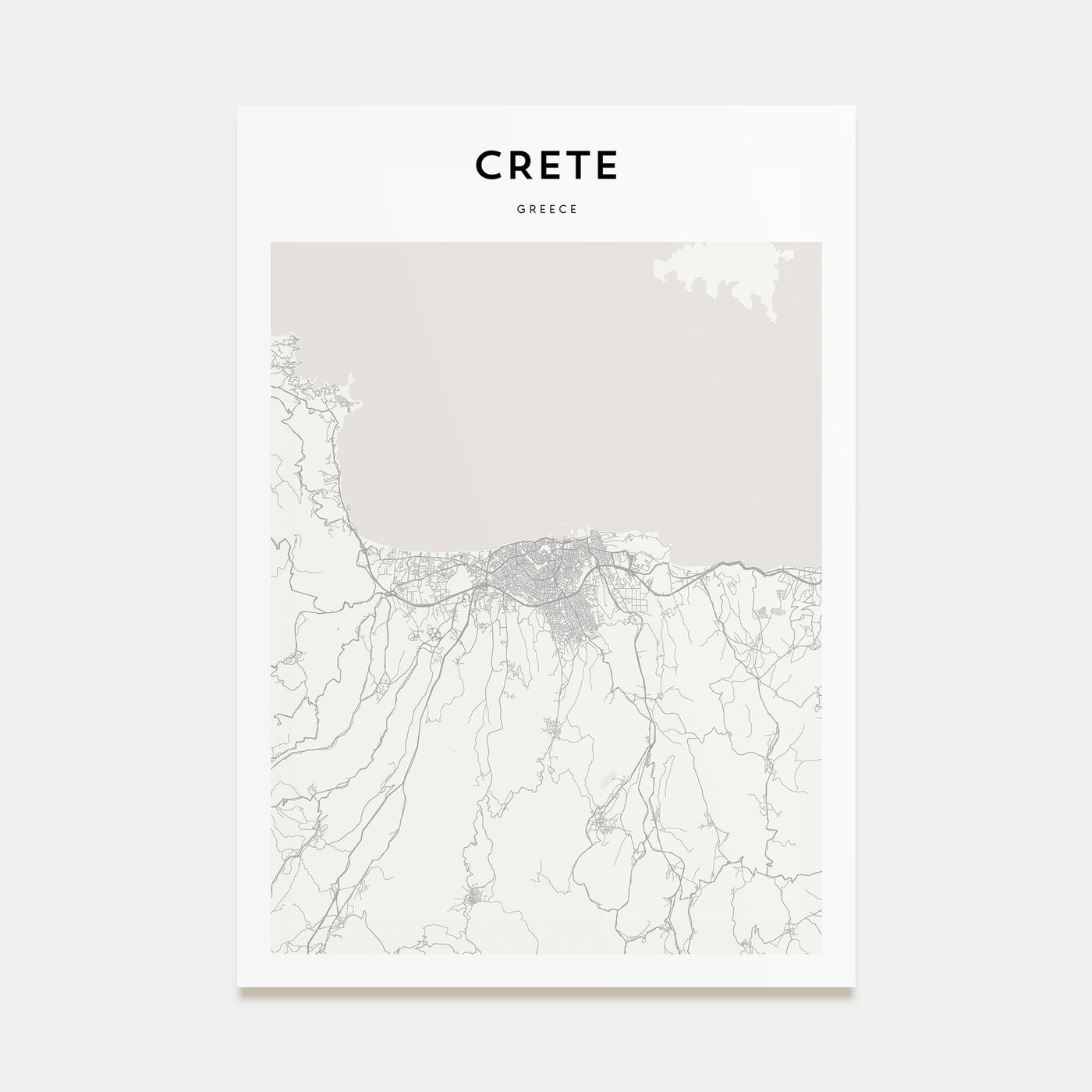 Crete Map Portrait Poster