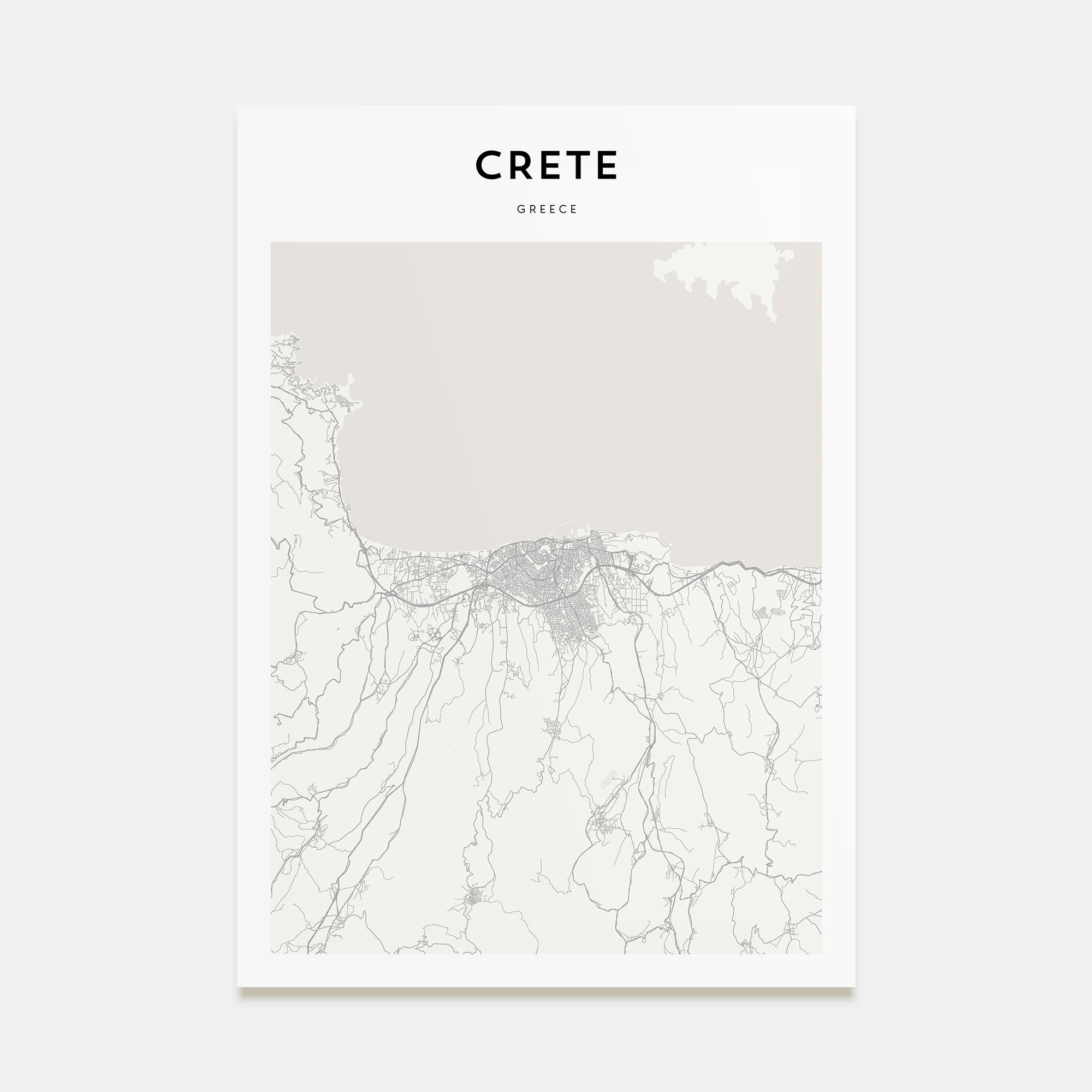 Crete Map Portrait Poster