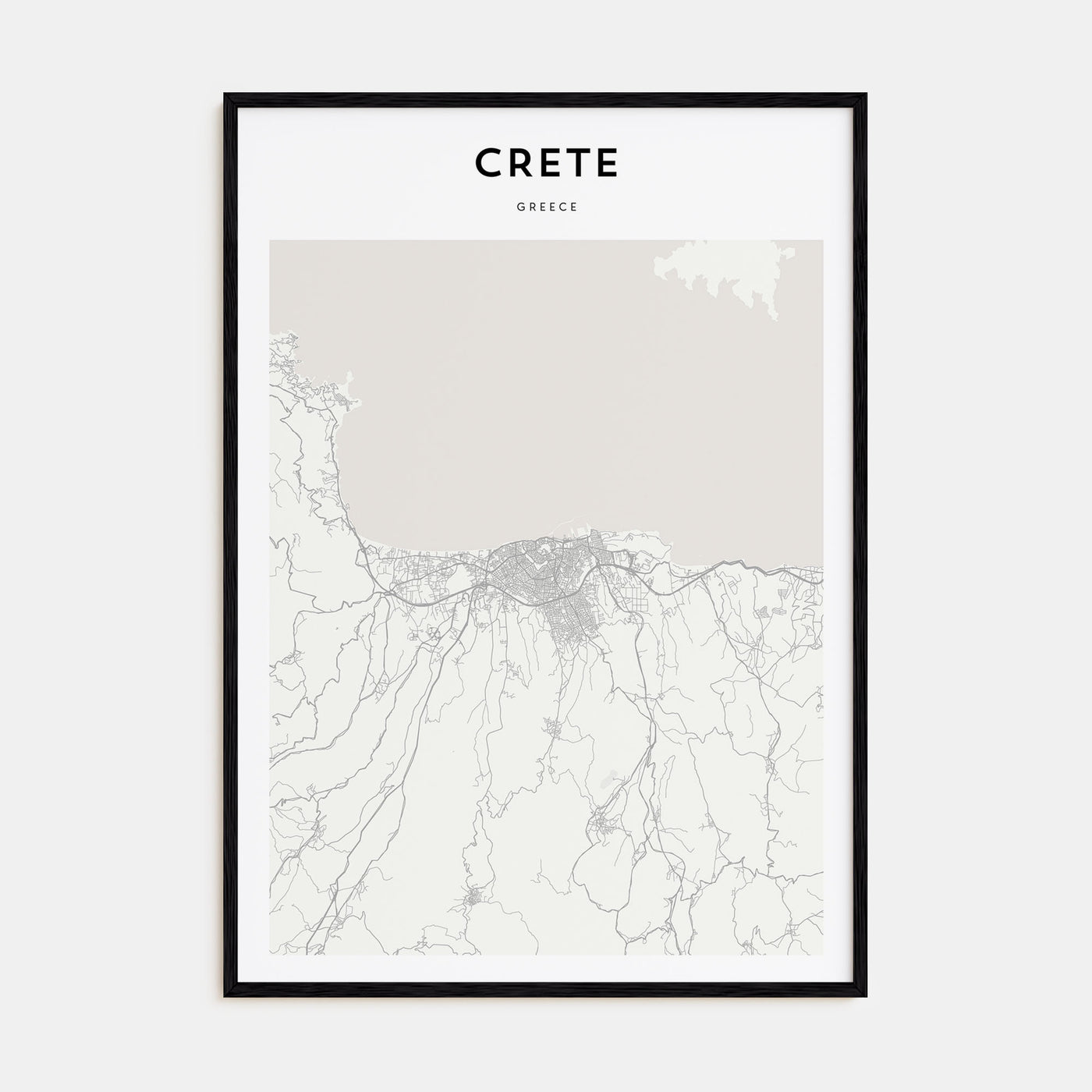 Crete Map Portrait Poster