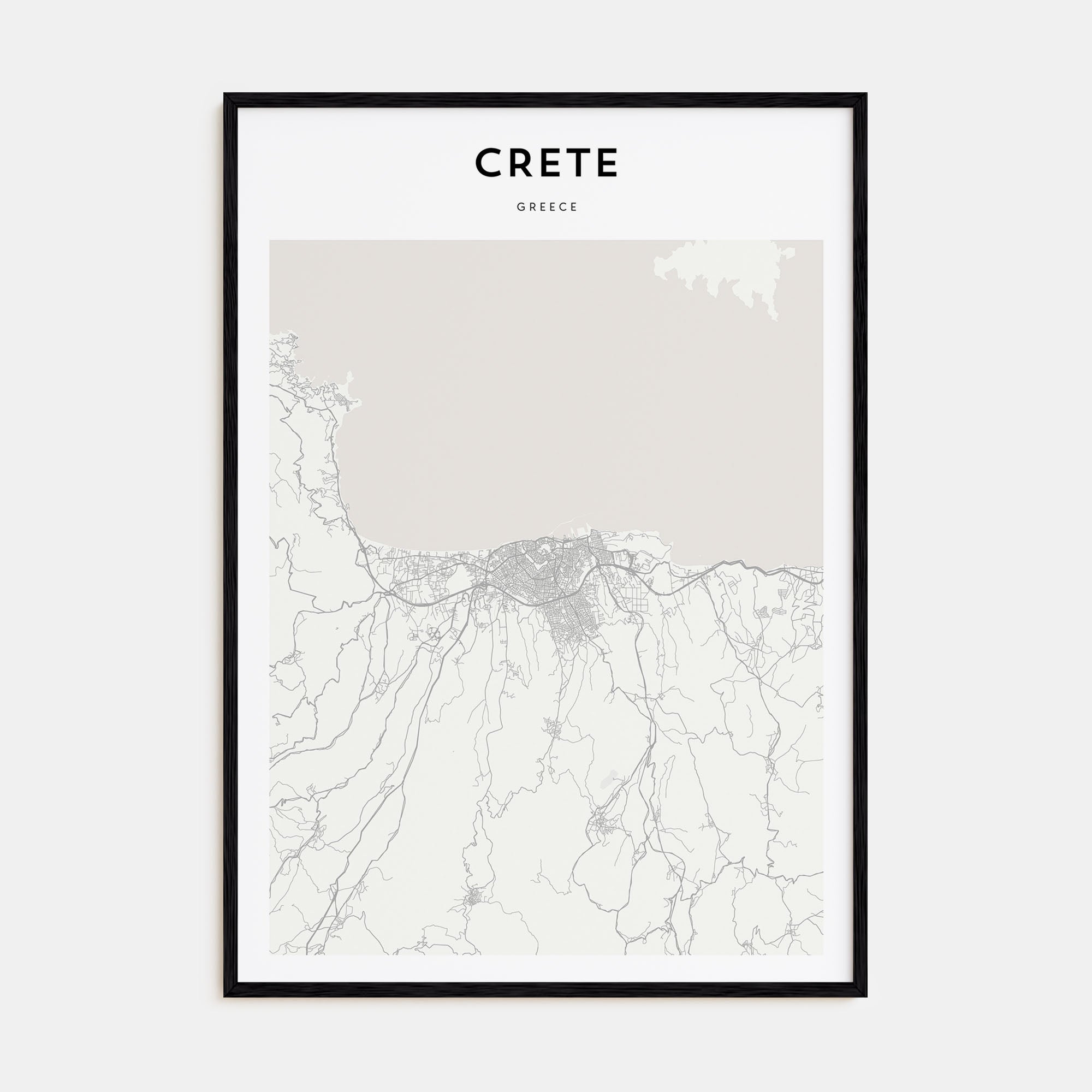 Crete Map Portrait Poster