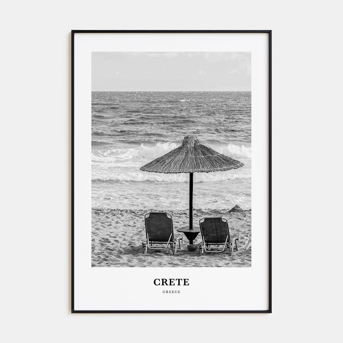 Crete Portrait B&W Poster
