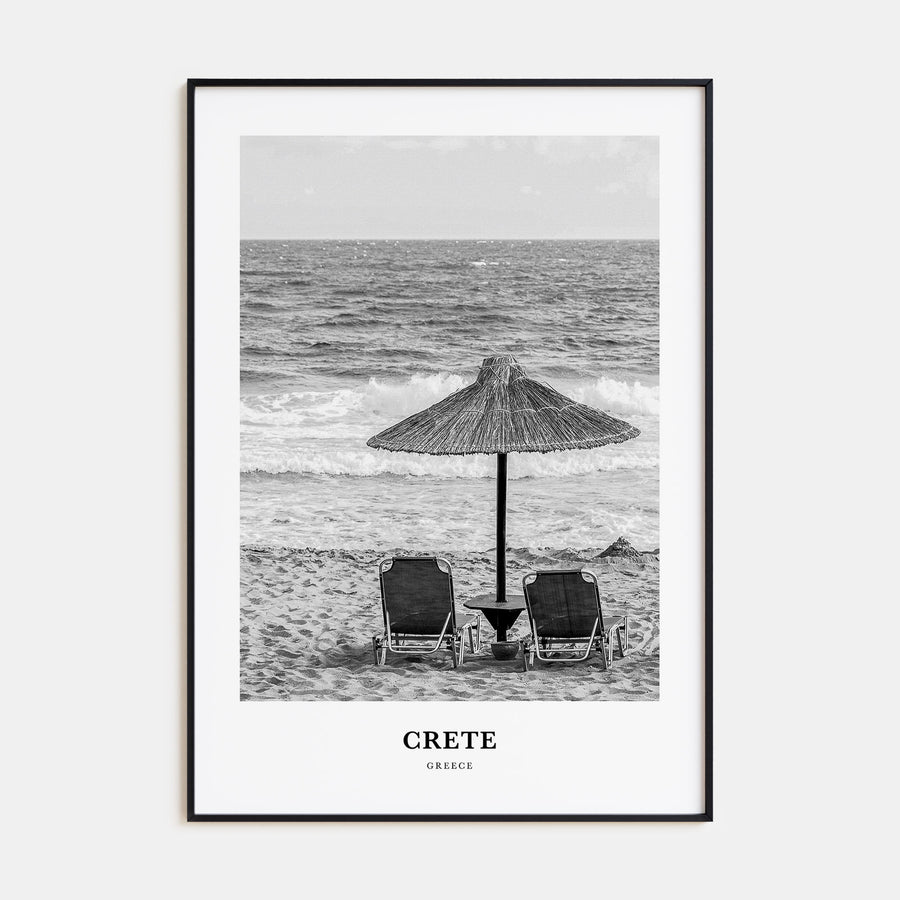 Crete Portrait B&W Poster