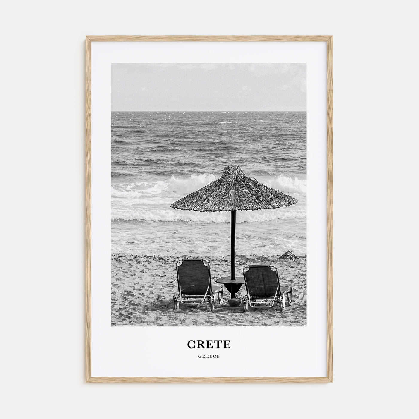 Crete Portrait B&W Poster