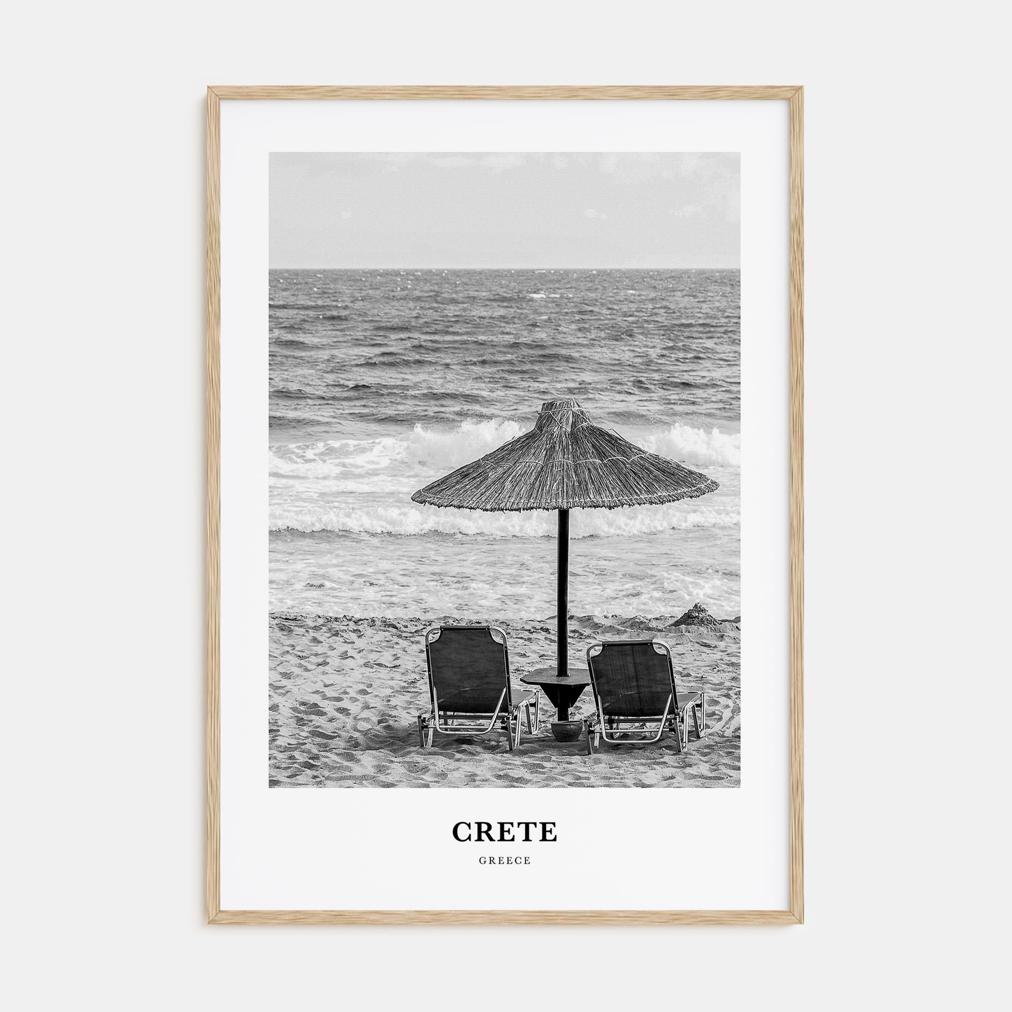 Crete Portrait B&W Poster