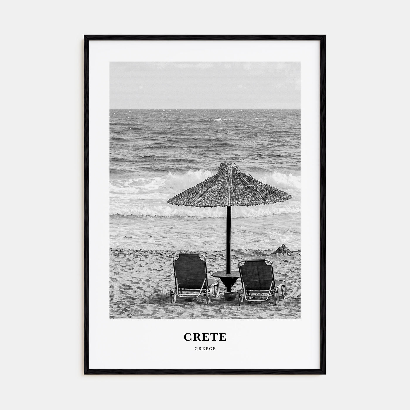 Crete Portrait B&W Poster