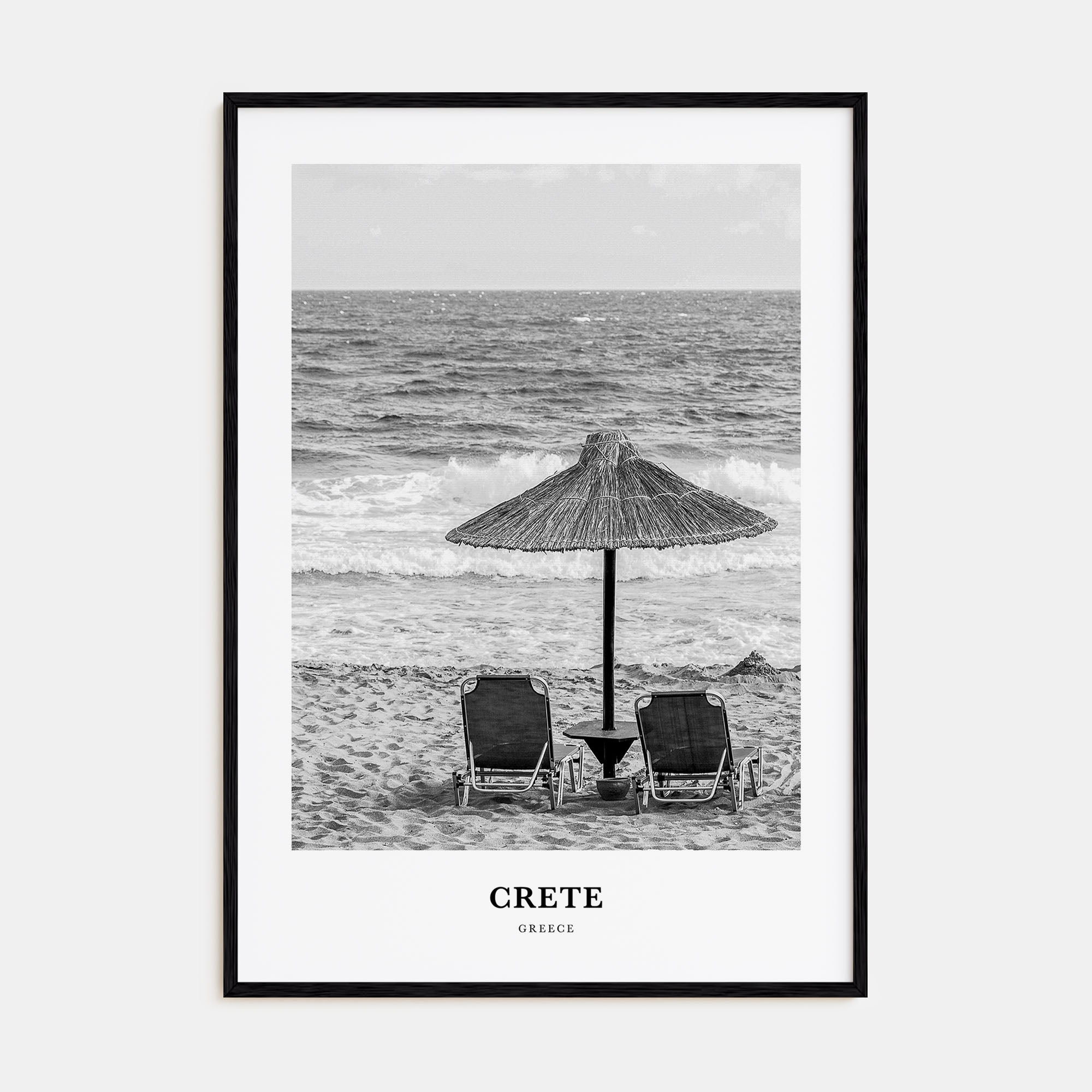 Crete Portrait B&W Poster