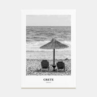 Crete Portrait B&W Poster