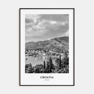 Croatia Portrait B&W Poster