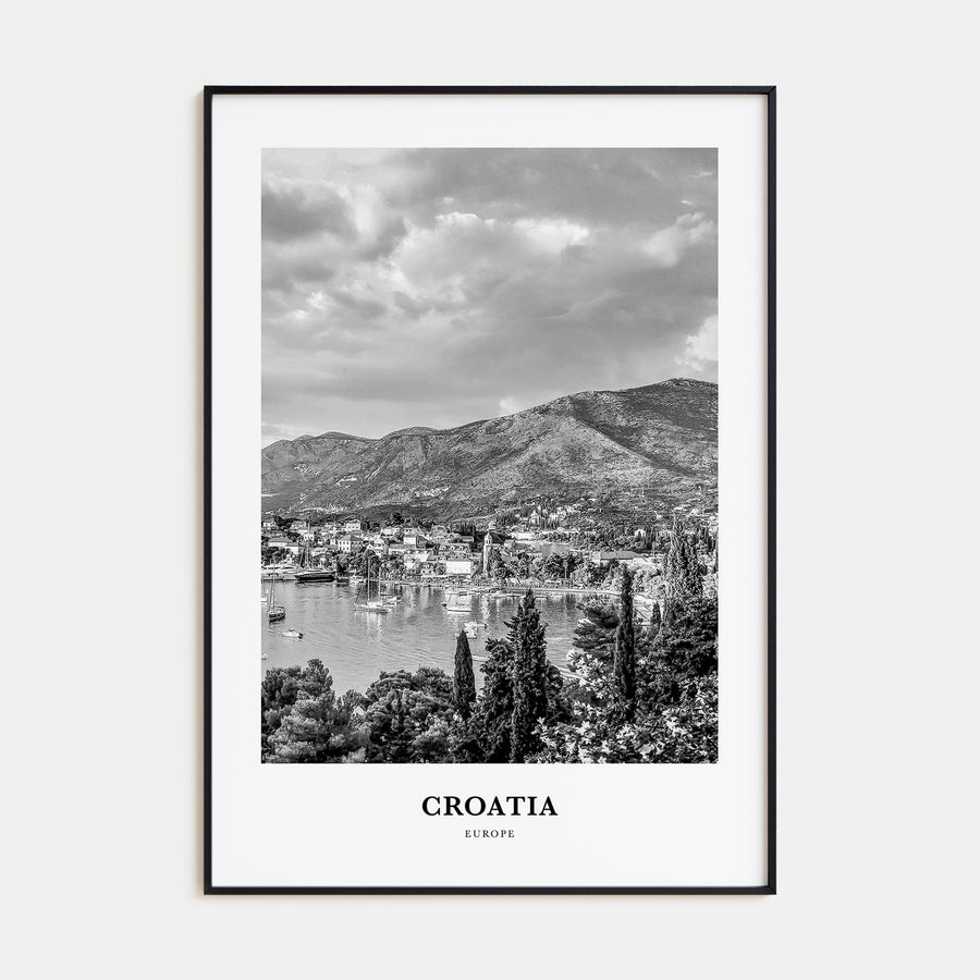 Croatia Portrait B&W Poster