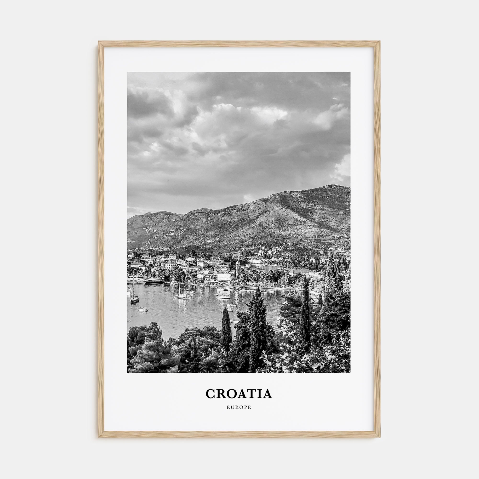 Croatia Portrait B&W Poster