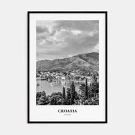 Croatia Portrait B&W Poster