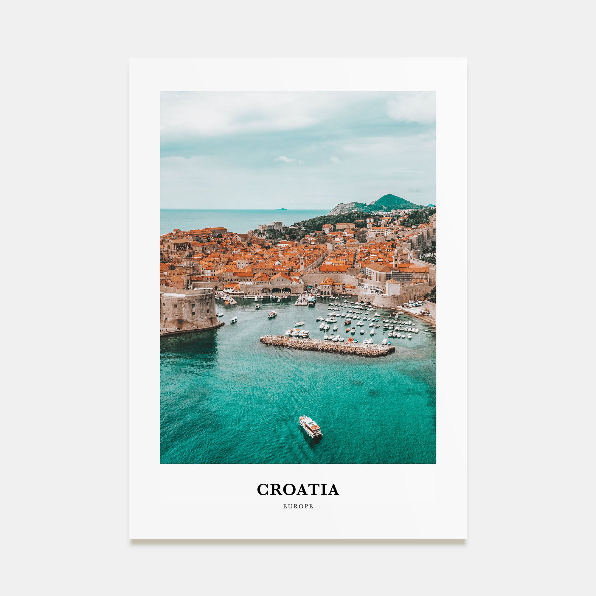 Croatia Portrait Color Poster
