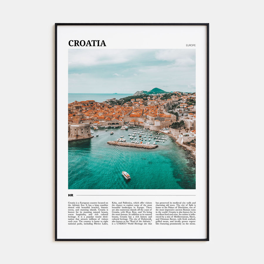 Croatia Travel Color Poster