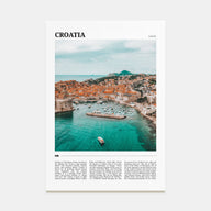 Croatia Travel Color Poster