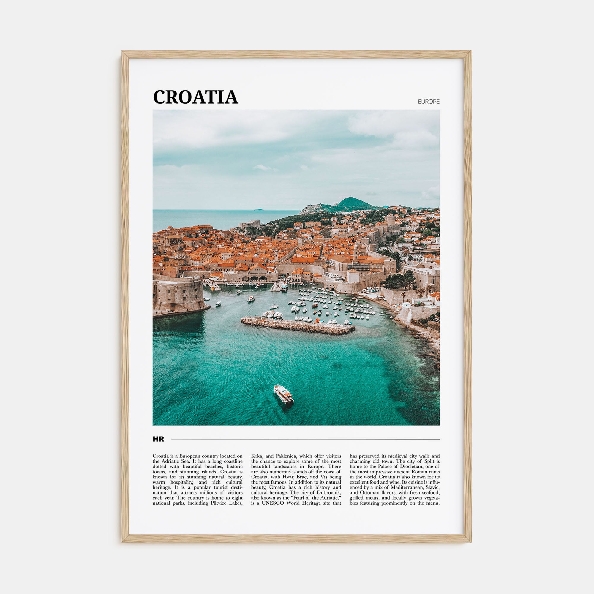 Croatia Travel Color Poster