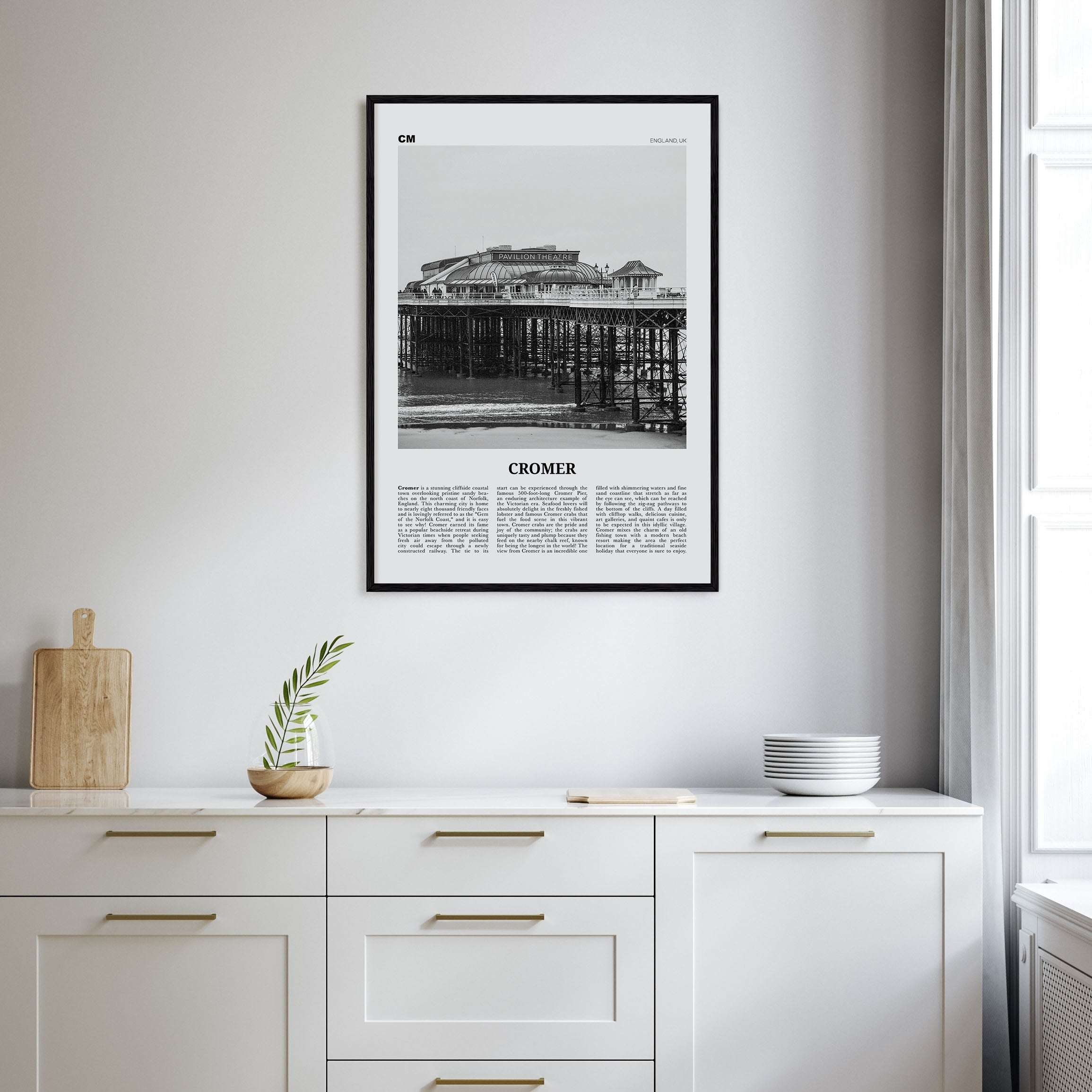 Cromer Travel B&W Poster