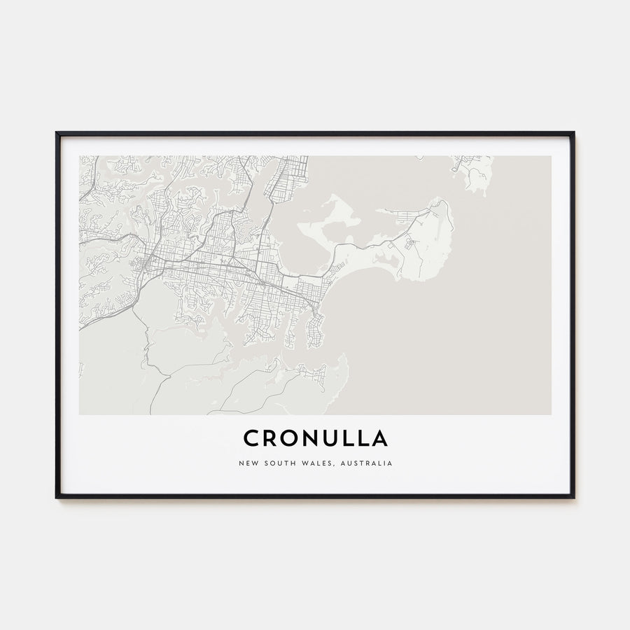 Cronulla Map Landscape Poster