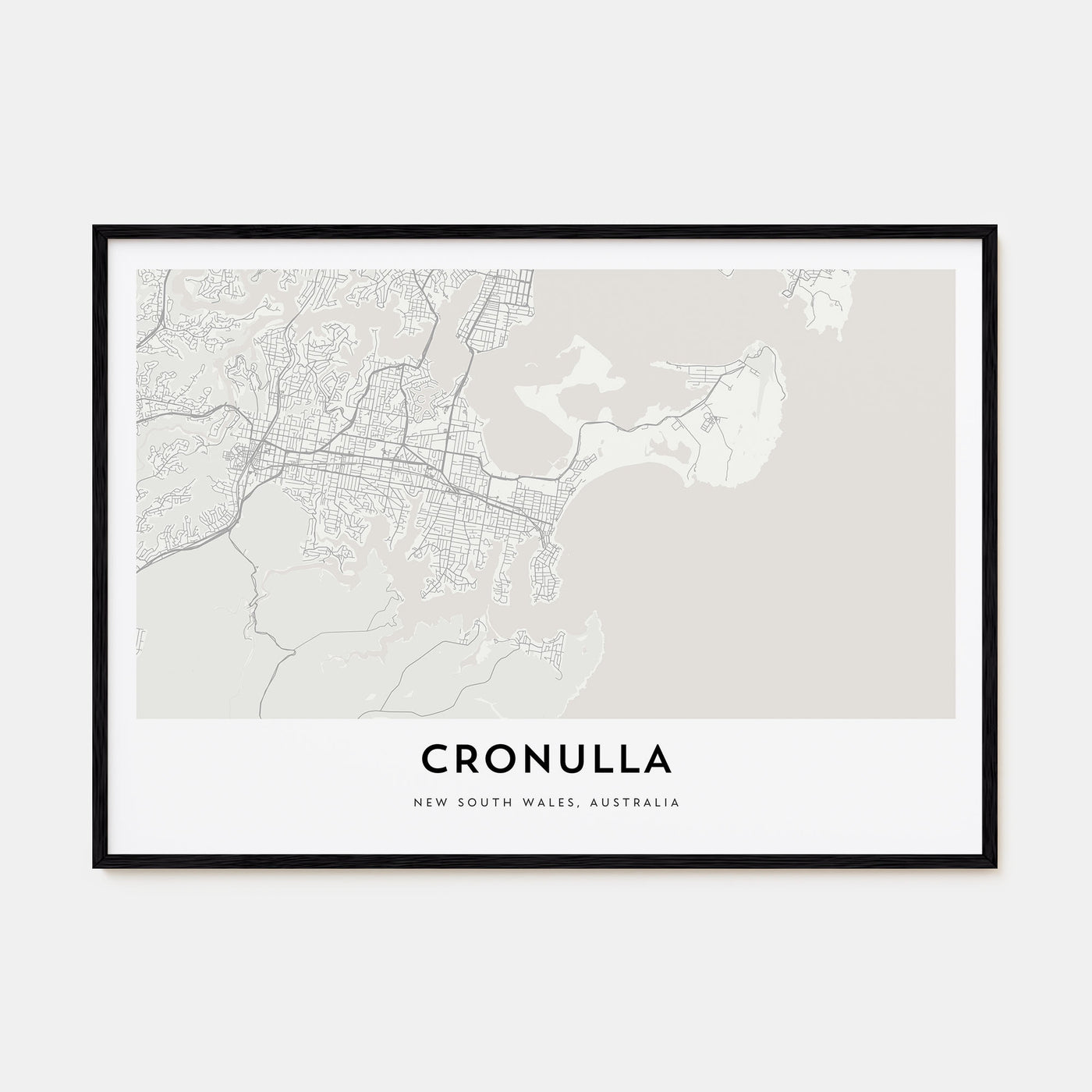 Cronulla Map Landscape Poster