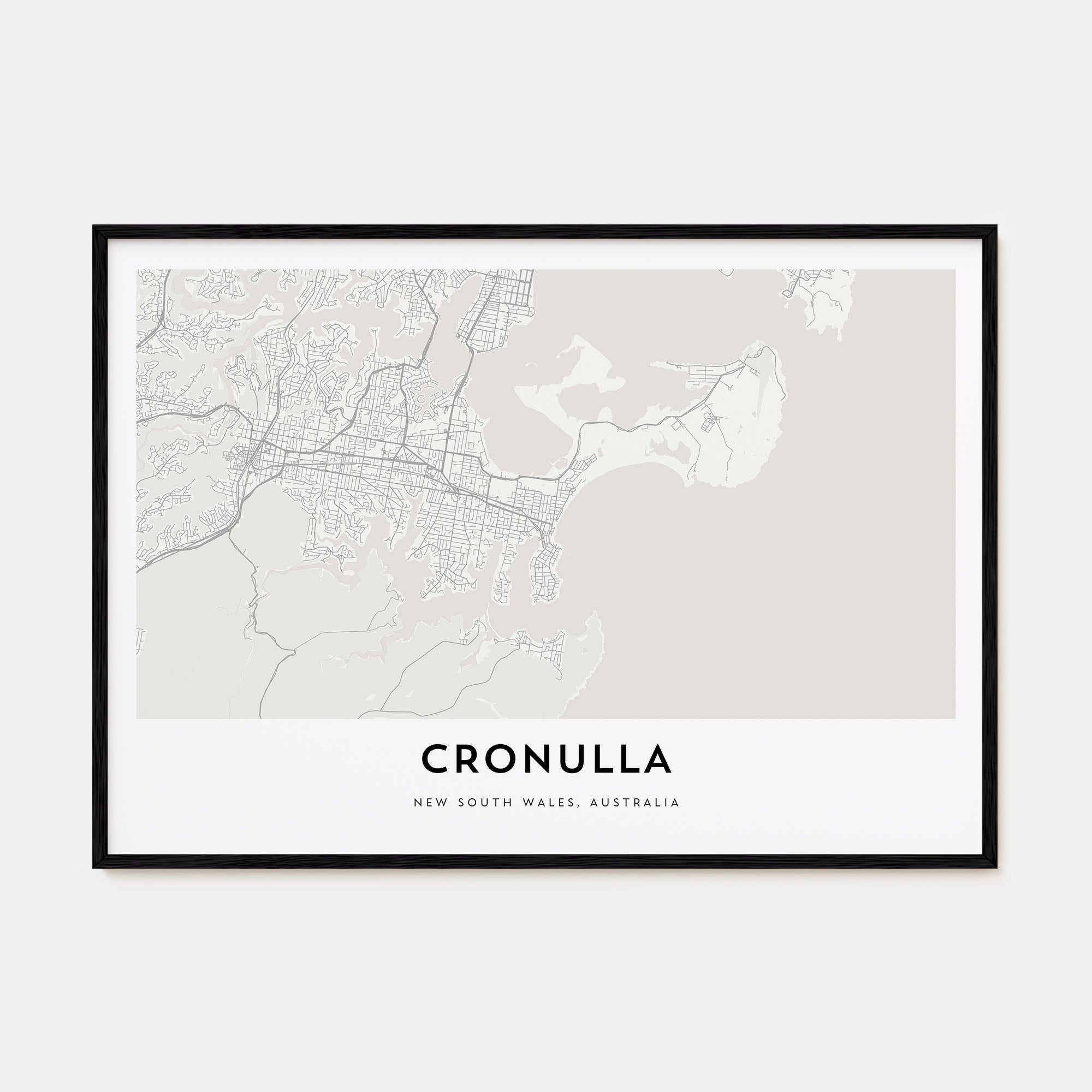 Cronulla Map Landscape Poster