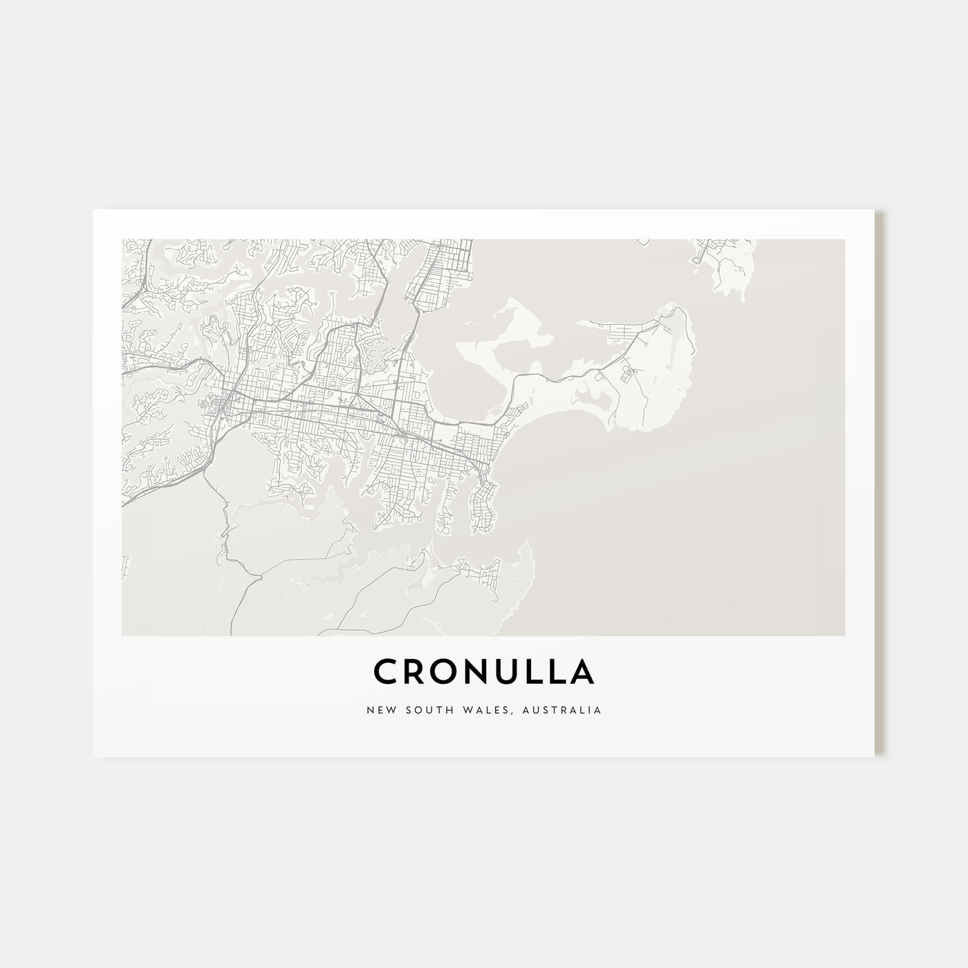 Cronulla Map Landscape Poster