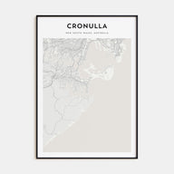 Cronulla Map Portrait Poster