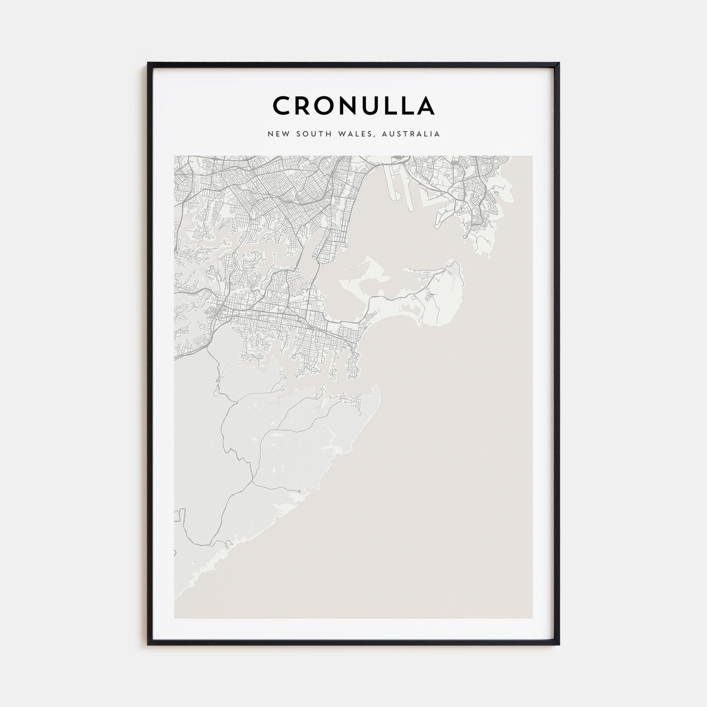 Cronulla Map Portrait Poster