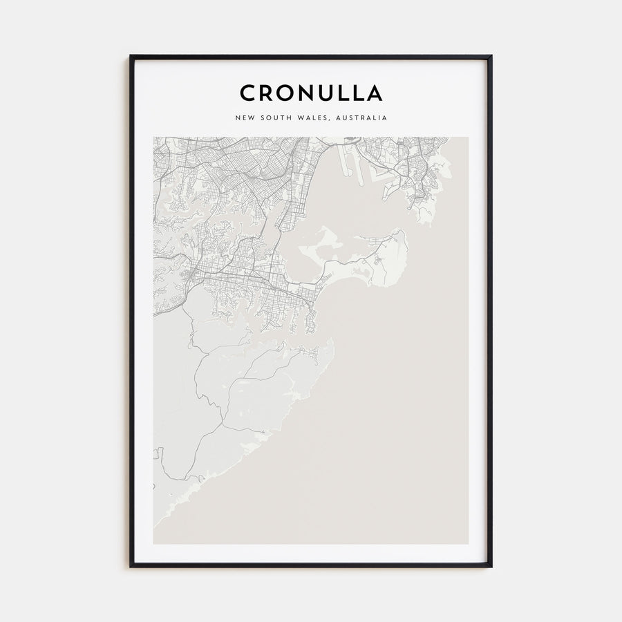 Cronulla Map Portrait Poster