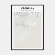 Cronulla Map Portrait Poster