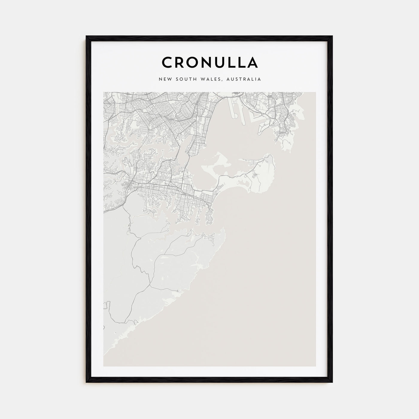 Cronulla Map Portrait Poster