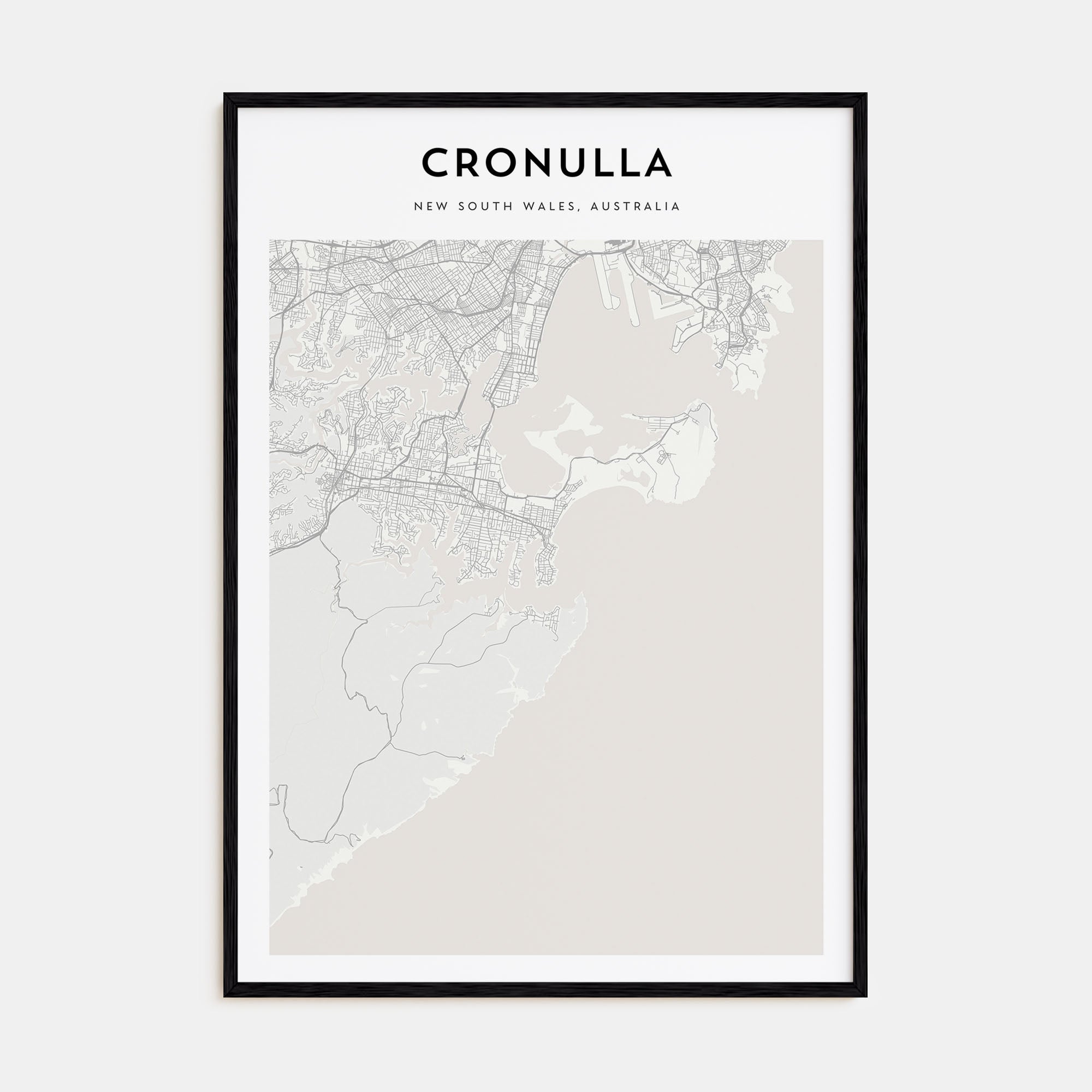Cronulla Map Portrait Poster