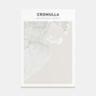 Cronulla Map Portrait Poster
