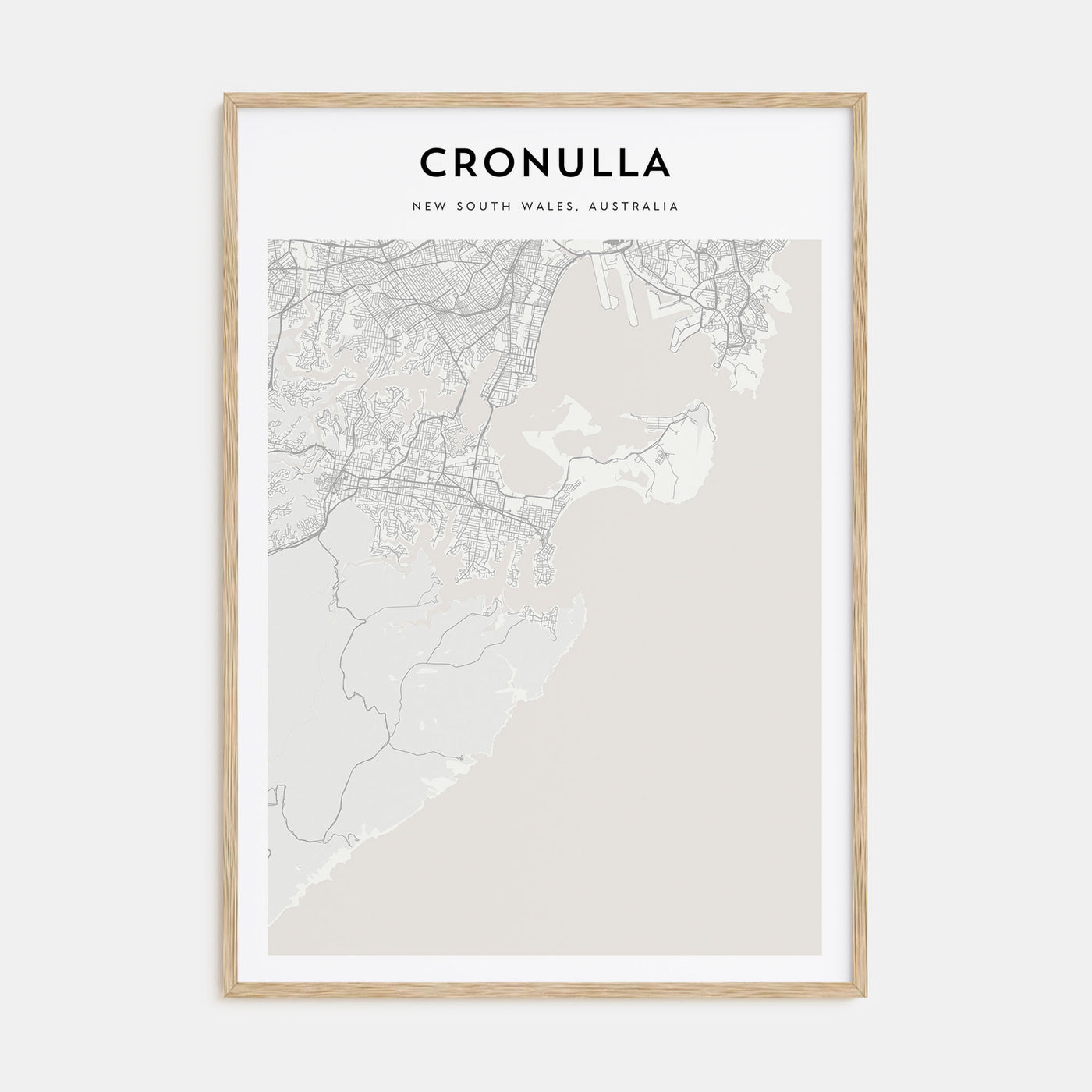 Cronulla Map Portrait Poster