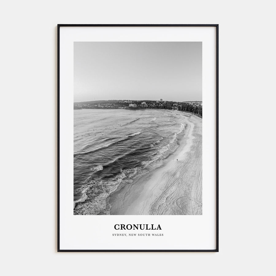 Cronulla Portrait B&W Poster