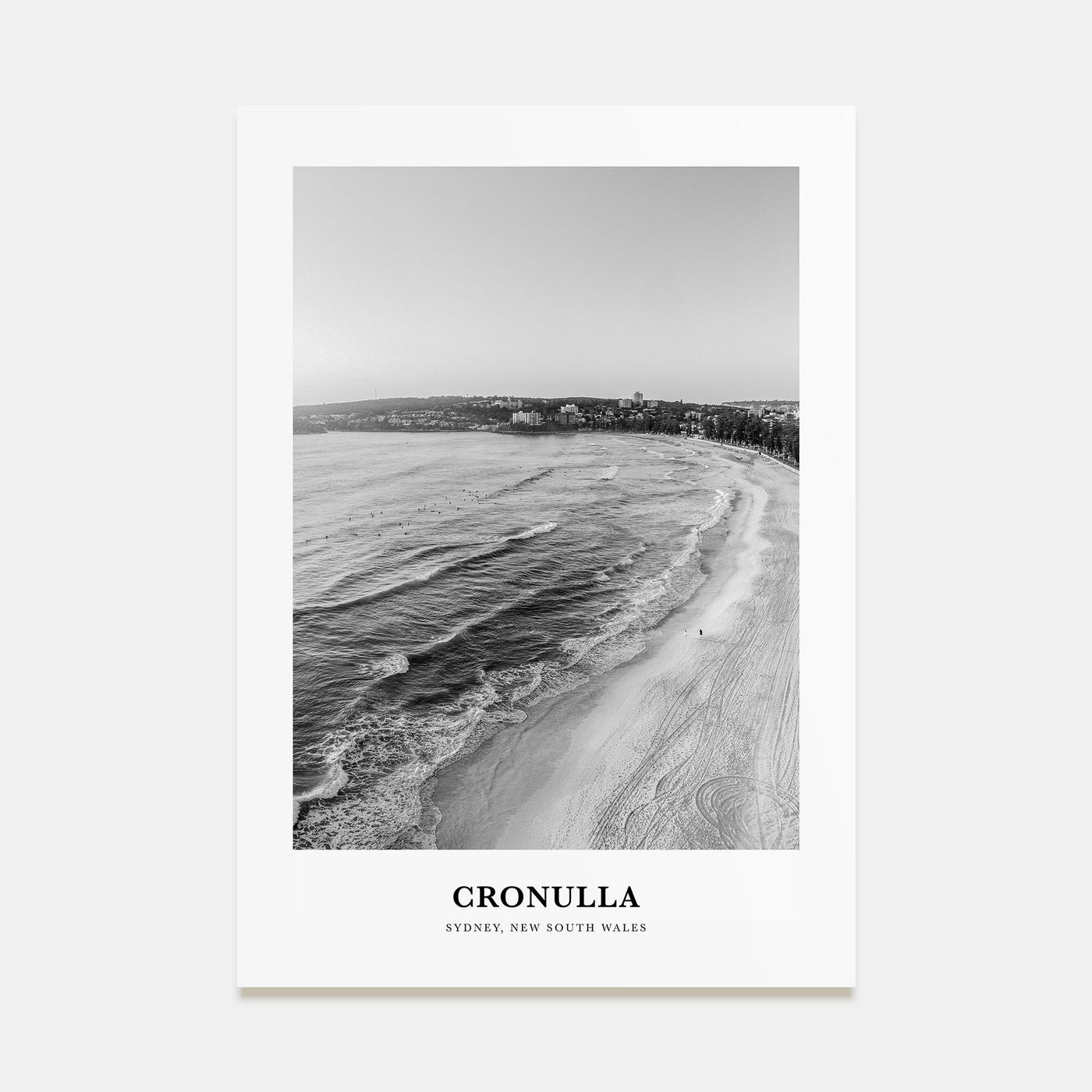 Cronulla Portrait B&W Poster