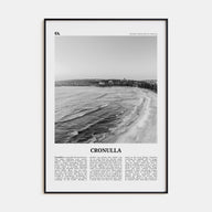 Cronulla Travel B&W Poster