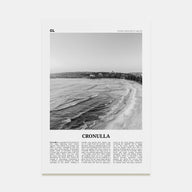 Cronulla Travel B&W Poster