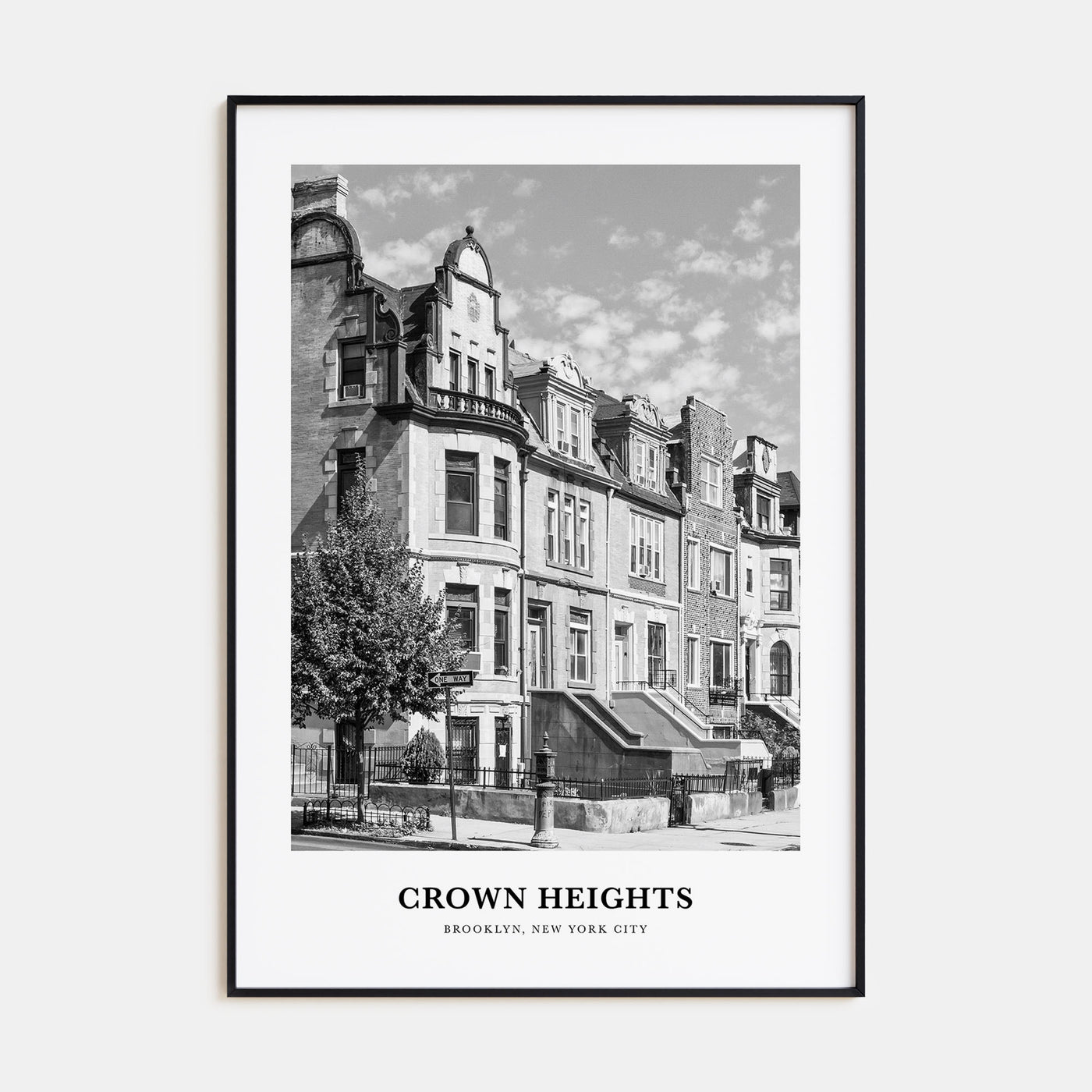 Crown Heights Portrait B&W Poster