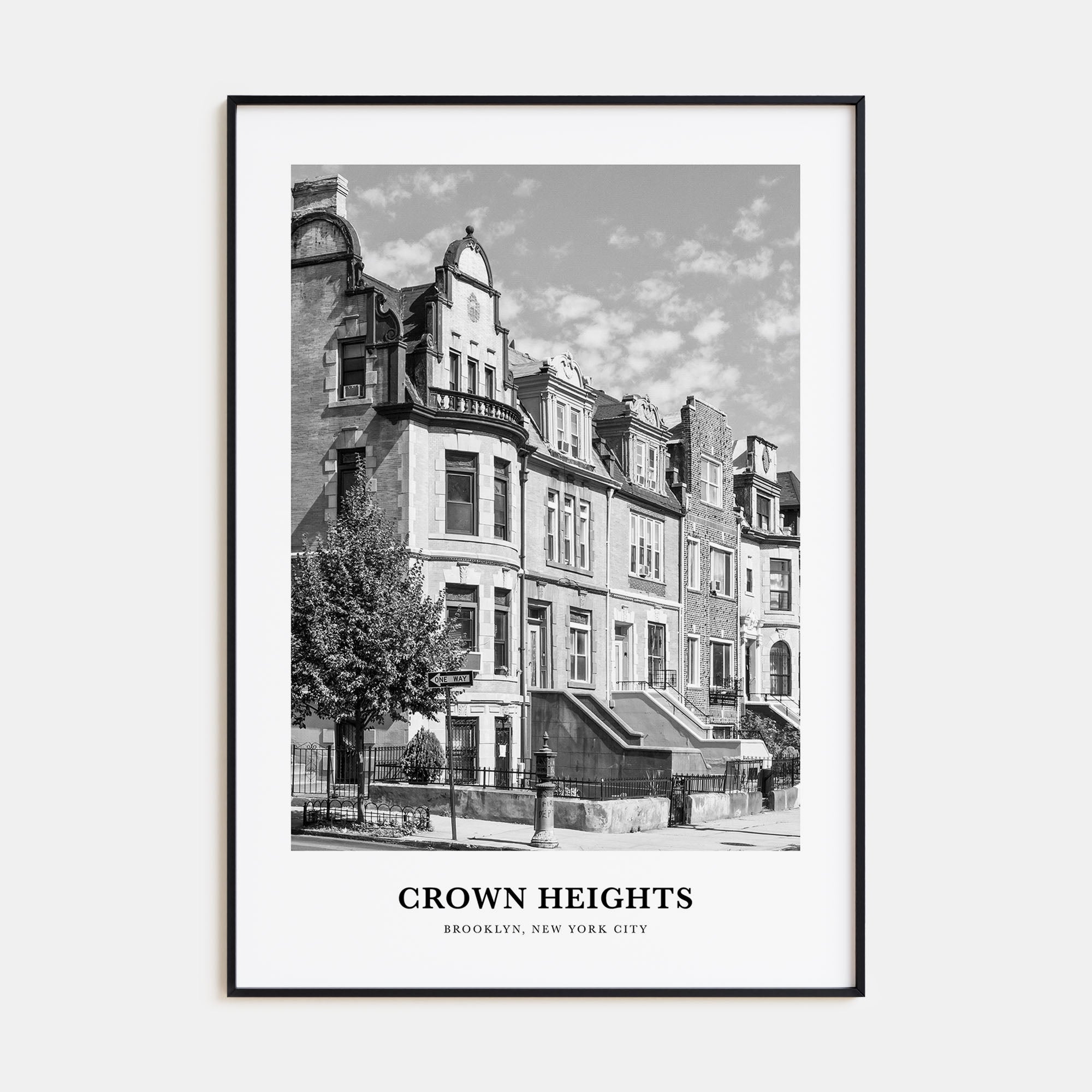 Crown Heights Portrait B&W Poster
