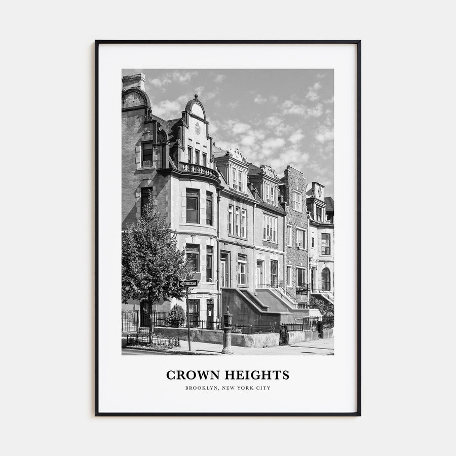 Crown Heights Portrait B&W Poster