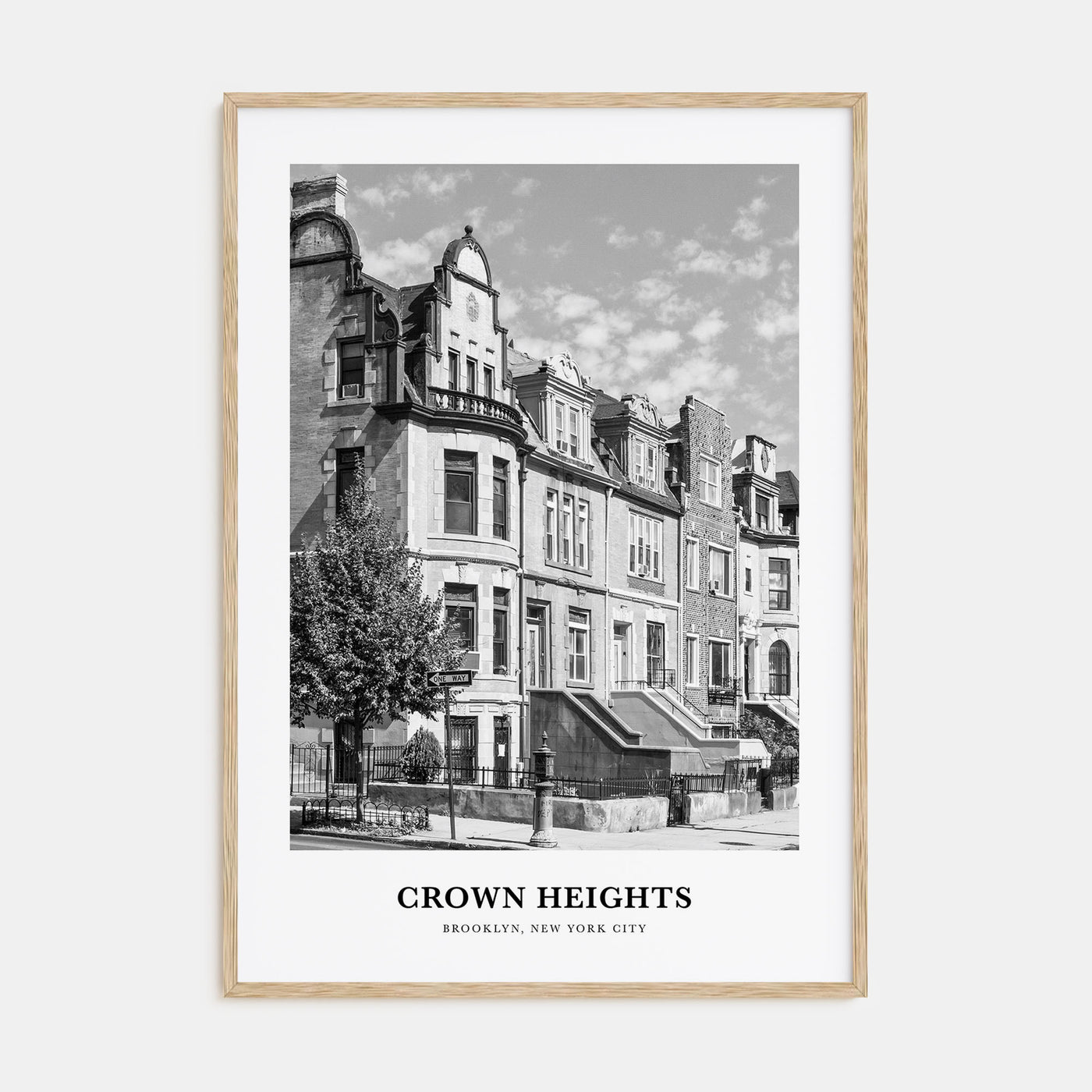 Crown Heights Portrait B&W Poster