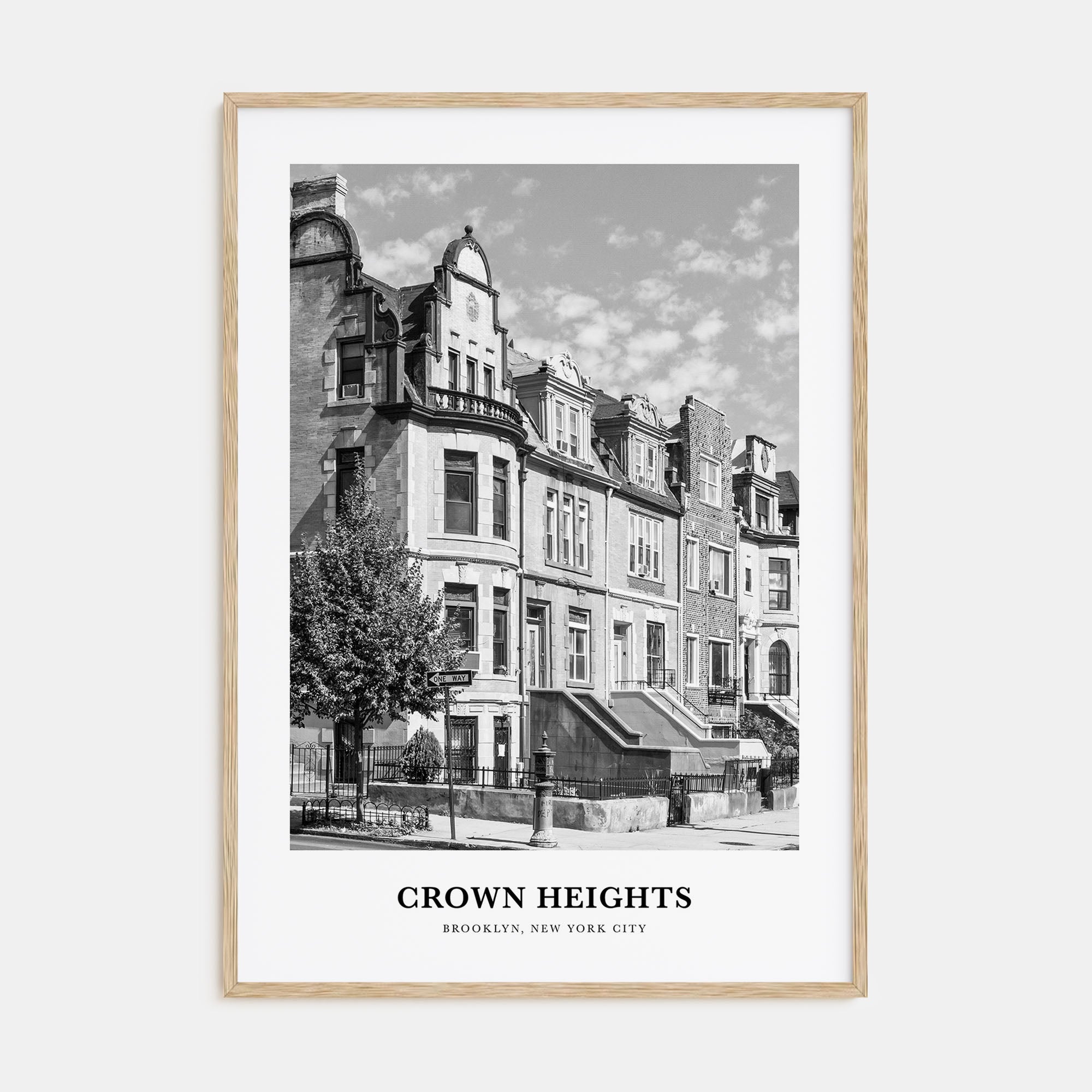Crown Heights Portrait B&W Poster