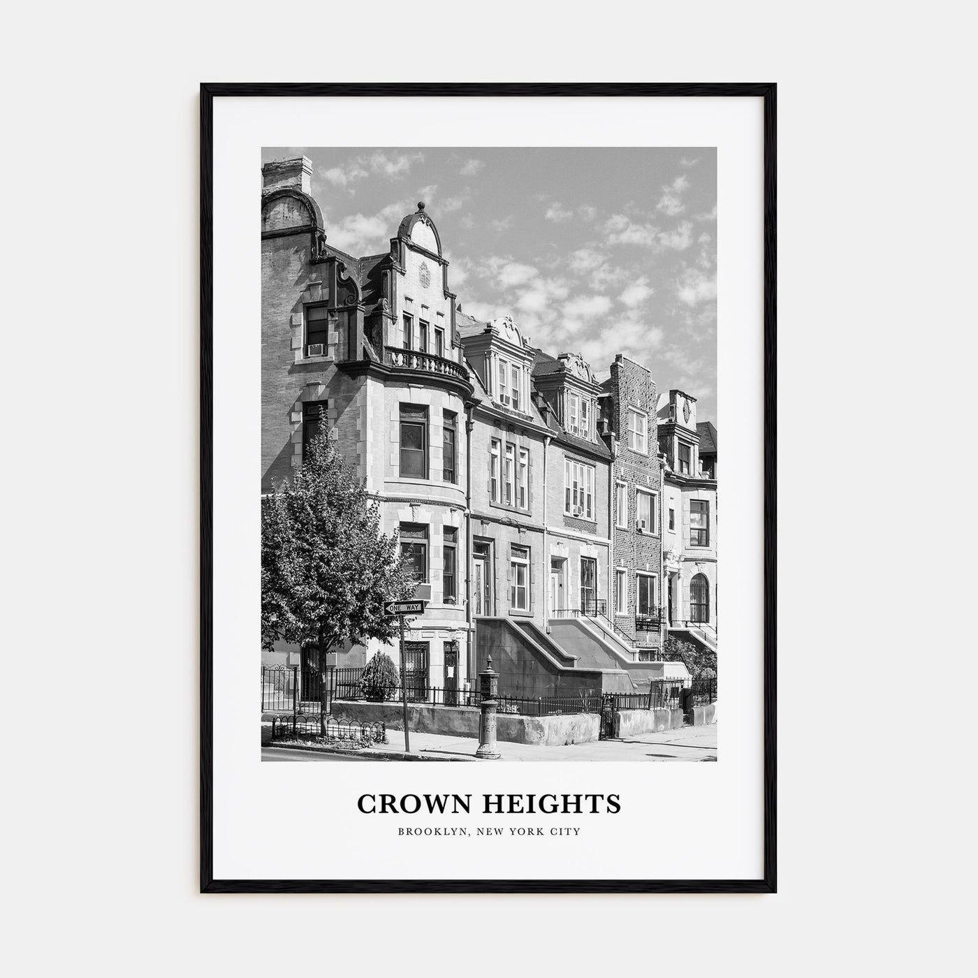Crown Heights Portrait B&W Poster