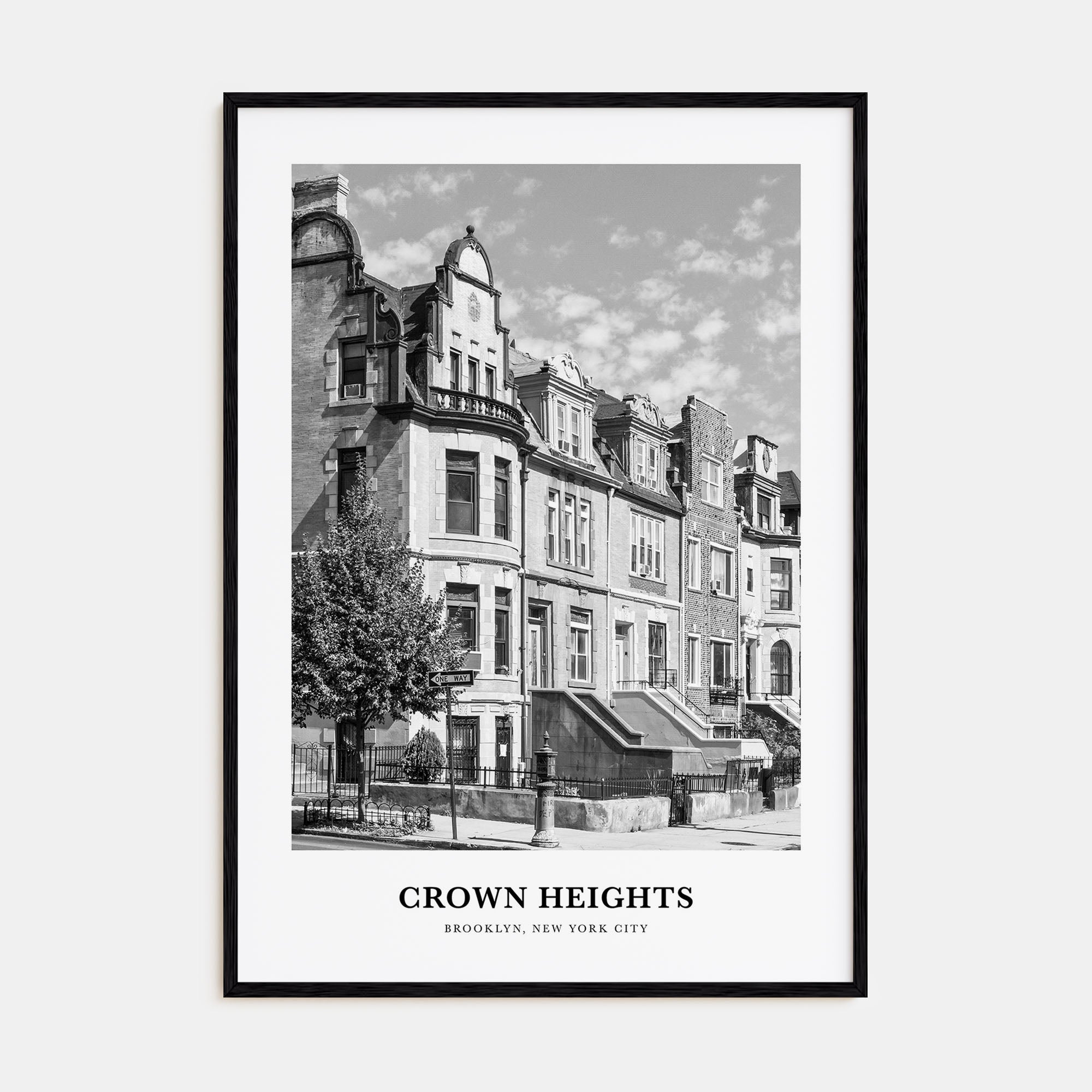 Crown Heights Portrait B&W Poster