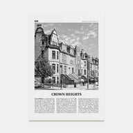 Crown Heights Travel B&W Poster
