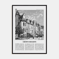 Crown Heights Travel B&W Poster