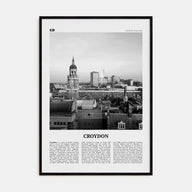 Croydon Travel B&W Poster