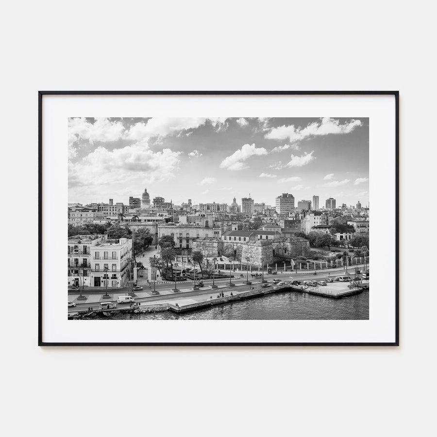 Cuba Landscape B&W Poster
