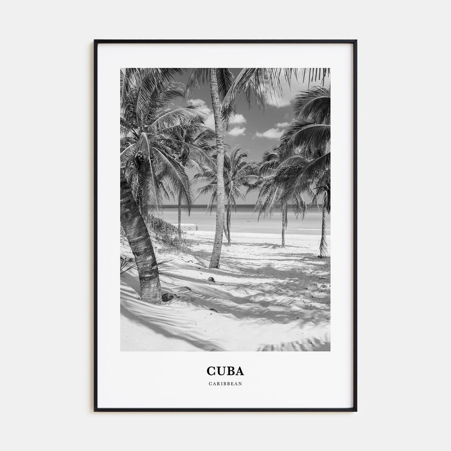Cuba Portrait B&W No 1 Poster