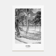 Cuba Portrait B&W No 1 Poster